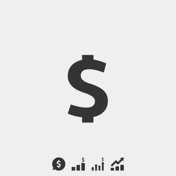 Dollar Icon Vector Illustration Website Graphic Design — Stock Vector