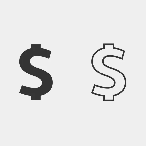 Dollar Ikon Vektor Illustration För Webbplats Och Grafisk Design — Stock vektor