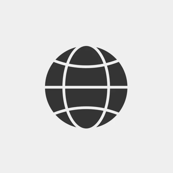 Ilustracja Wektora Globalnej Ikony Dla Strony Internetowej Projektowania Graficznego — Wektor stockowy