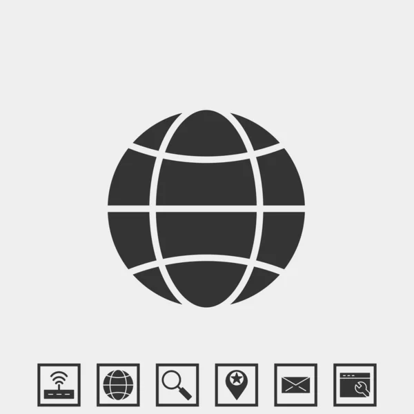 Globale Pictogram Vector Illustratie Voor Website Grafisch Ontwerp — Stockvector