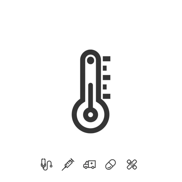 Thermometer Icon Vector Illustration Website Graphic Design — Stock Vector