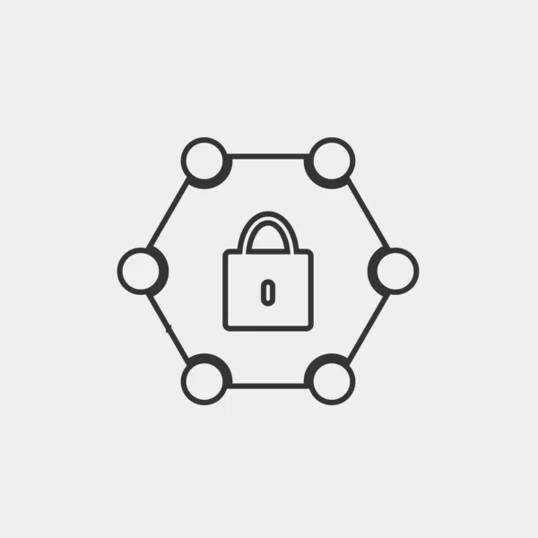 Security Lockpad Icon Vector Illustration Website Graphic Design — Stock Vector