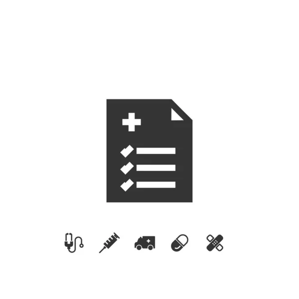Значок Медичного Звіту Векторні Ілюстрації Веб Сайту Графічного Дизайну — стоковий вектор