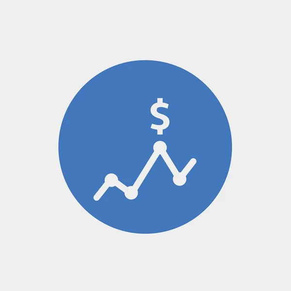 Üzleti Profit Grafikon Ikon Vektor Illusztráció Honlap Grafikai Tervezés — Stock Vector