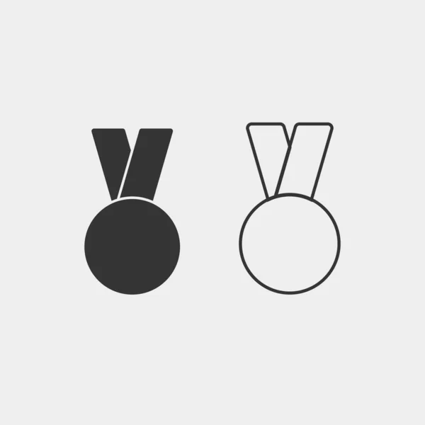 Іконка Медалі Векторна Ілюстрація Веб Сайту Графічного Дизайну — стоковий вектор