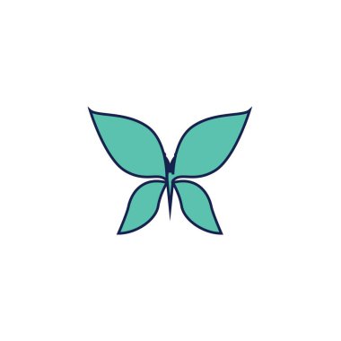 Kelebek simgesi vektör illüstrasyon tasarımı