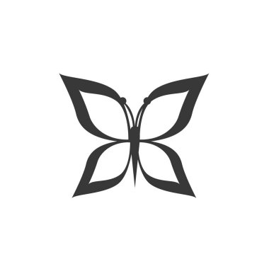 Kelebek simgesi vektör illüstrasyon tasarımı