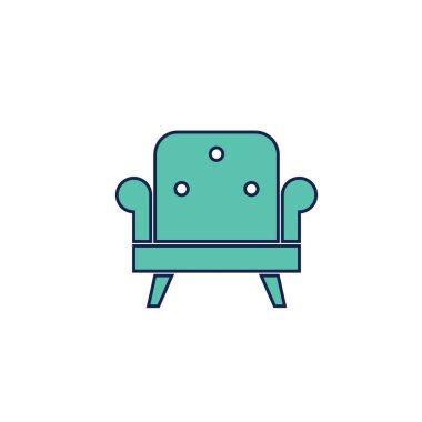 kanepe koltuk ikonu vektör çizim tasarımı