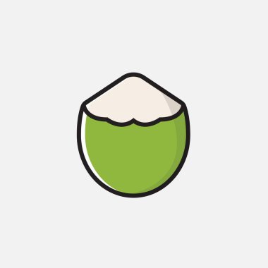 Hindistan cevizi ikonu vektör çizimi tasarımı