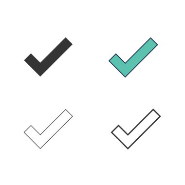 İşaretleme simgesi vektör illüstrasyon tasarımını kontrol et