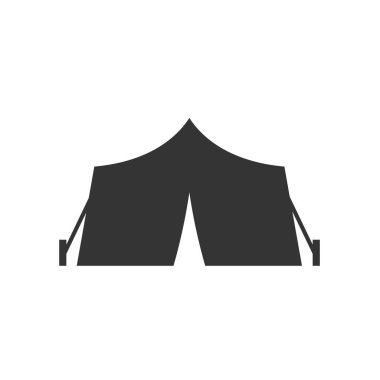 kamp çadırı ikonu vektör çizimi tasarımı