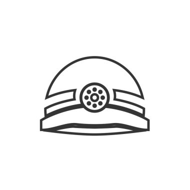 torch helmet icon vector illustration design