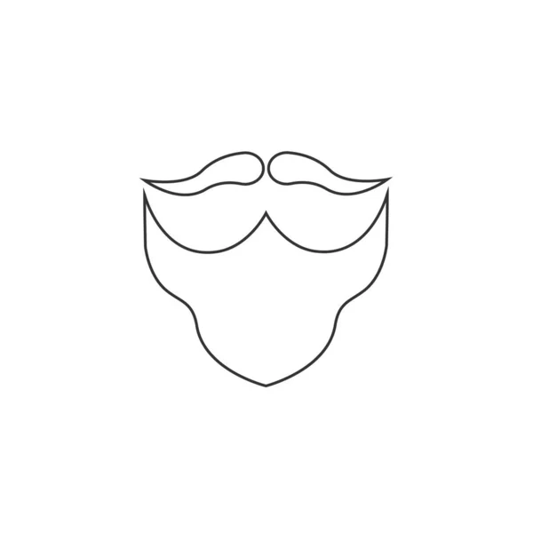 Disegno Illustrazione Vettoriale Icona Barba — Vettoriale Stock