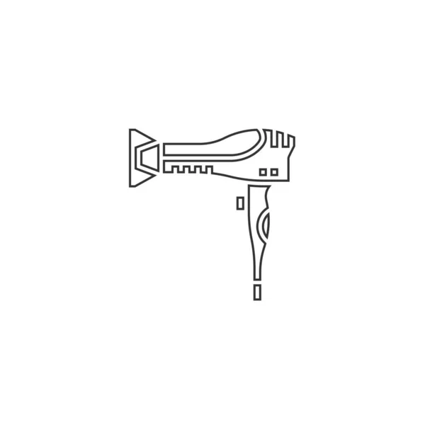 Secador Cabelo Ícone Vetor Ilustração Design —  Vetores de Stock