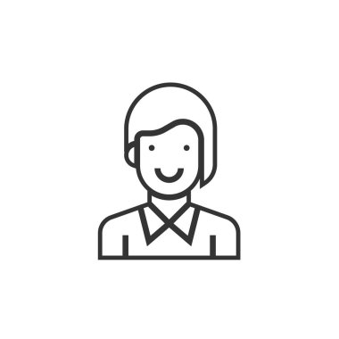 kız ikon vektör illüstrasyon tasarımı