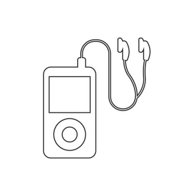 müzik çalıcı simgesi vektör illüstrasyon tasarımı