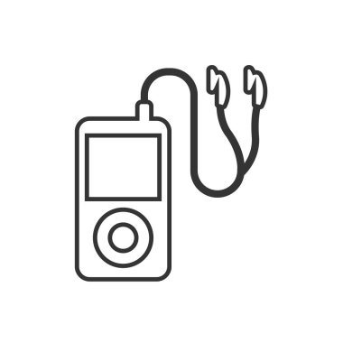 müzik çalıcı simgesi vektör illüstrasyon tasarımı