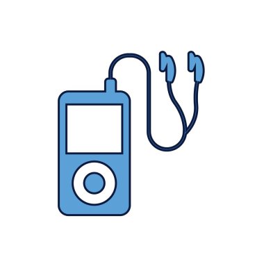 müzik çalıcı simgesi vektör illüstrasyon tasarımı