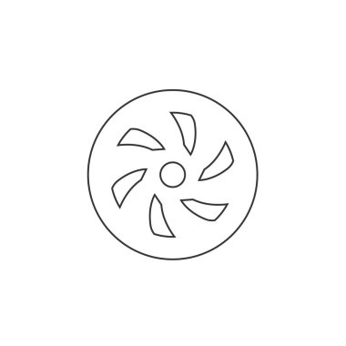 tekerlek ikonu vektör çizimi tasarımı