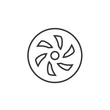 tekerlek ikonu vektör çizimi tasarımı