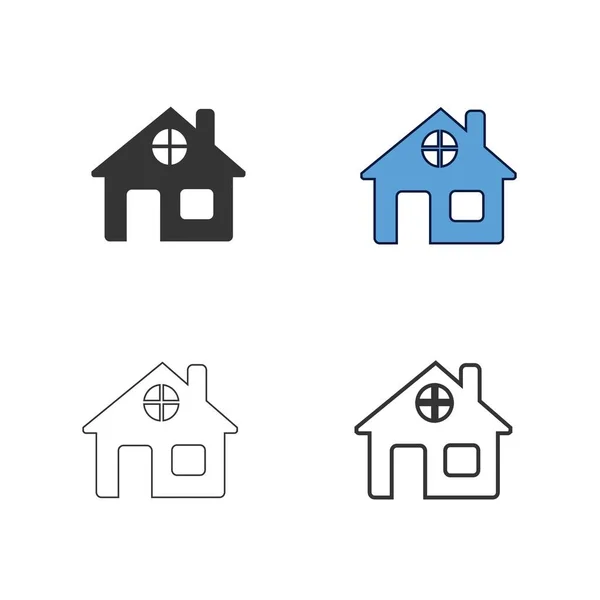 Huis Pictogram Vector Illustratie Ontwerp — Stockvector