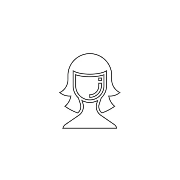 Vrouw Pictogram Vector Illustratie Ontwerp — Stockvector