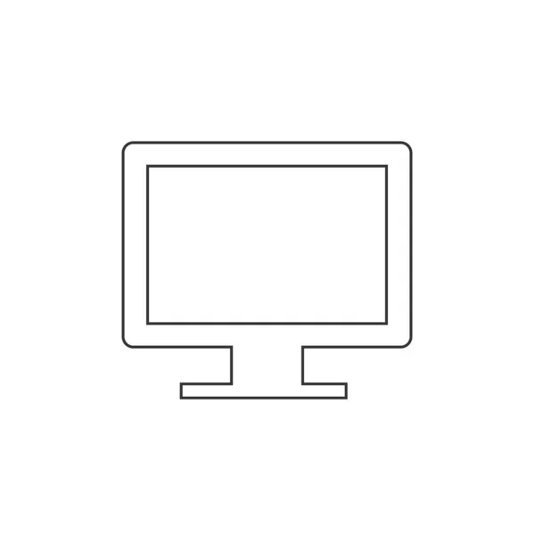 Monitor Icono Vector Diseño Ilustración — Archivo Imágenes Vectoriales