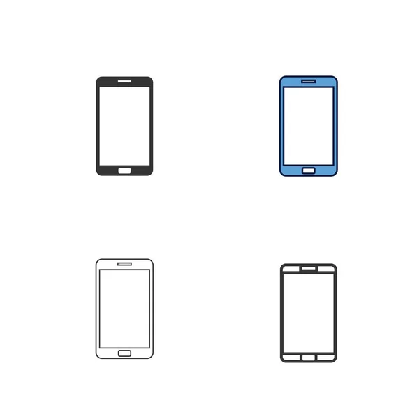 Návrh Vektorové Ilustrace Ikon Smartphonu — Stockový vektor