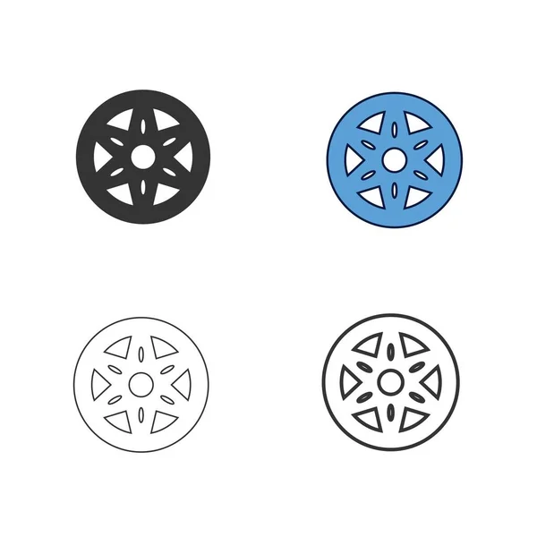 Автомобільне Колесо Обід Значок Векторний Дизайн Ілюстрації — стоковий вектор
