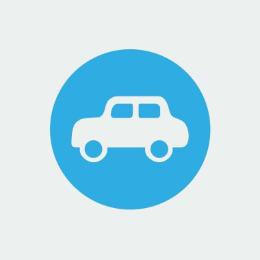 Web sitesi ve grafik tasarımı için araba simgesi vektörü gri