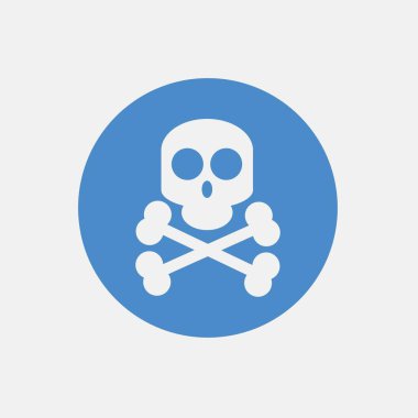 danger skeleton icon vector illustration sign eps10