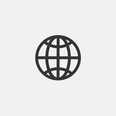 globe icon vector illustration symbol eps 10 grey