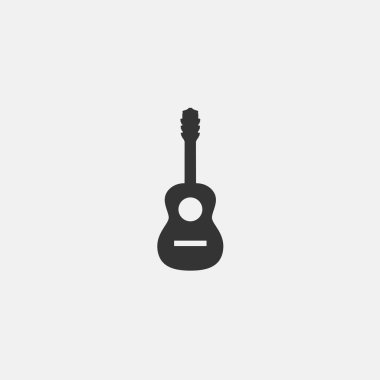 guitar icon vector illustration symbol eps 10 grey