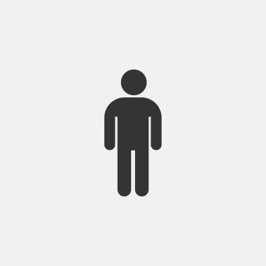 man icon vector illustration symbol eps 10 grey