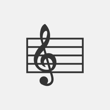 melody musical elements icon vector illustration symbol eps 10 grey