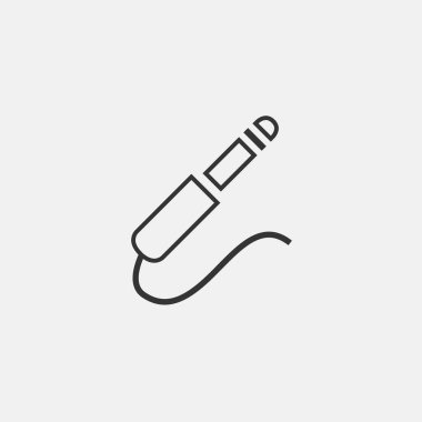 aux cable icon vector illustration symbol eps 10 grey