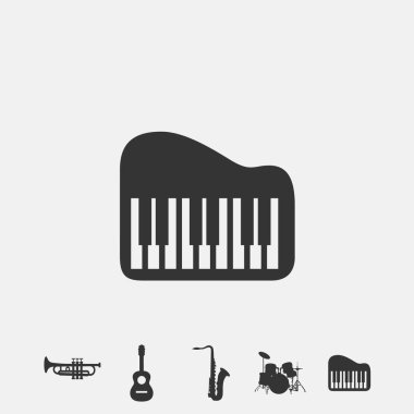 piano icon vector illustration symbol eps 10 grey