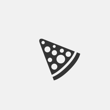 pizza icon vector illustration symbol eps 10 grey