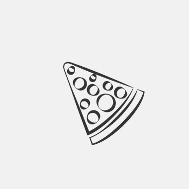 pizza icon vector illustration symbol eps 10 grey