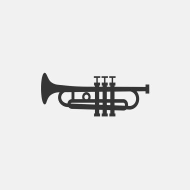 trumpet icon vector illustration symbol eps 10 grey