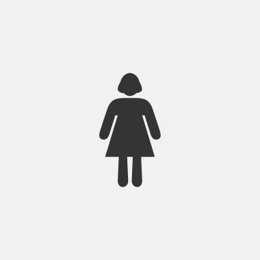 woman icon vector illustration symbol eps 10 grey