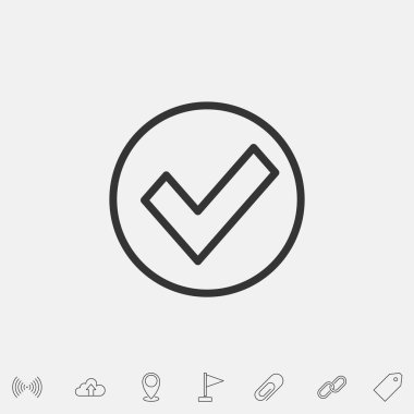 Simge vektör illüstrasyon sembolünü kontrol et
