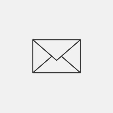 zarf satır simgesi vektör illüstrasyon sembolü