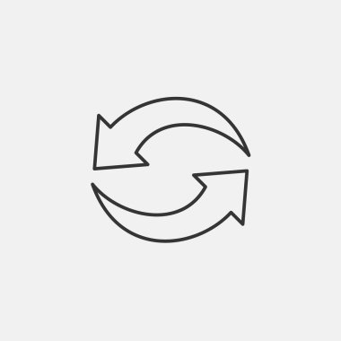 Oklar simge vektör illüstrasyon sembolünü döndürür