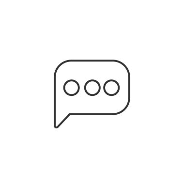 Sohbet balonu simgesi vektörü katı gri