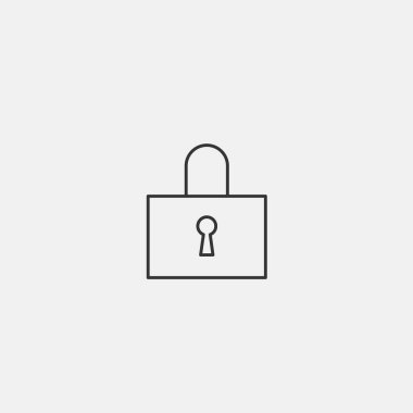 Web sitesi ve grafik tasarımı için lock pad simgesi vektör çizimi