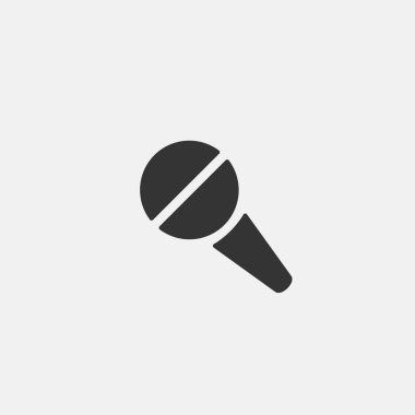 Web sitesi ve grafik tasarımı için mikrofon ikonu vektör çizimi