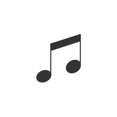 müzik notası simgesi vektörü katı gri