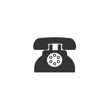 telefon simgesi vektörü katı gri