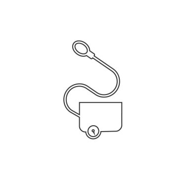 Kan basıncı göstergesi vektörü katı gri